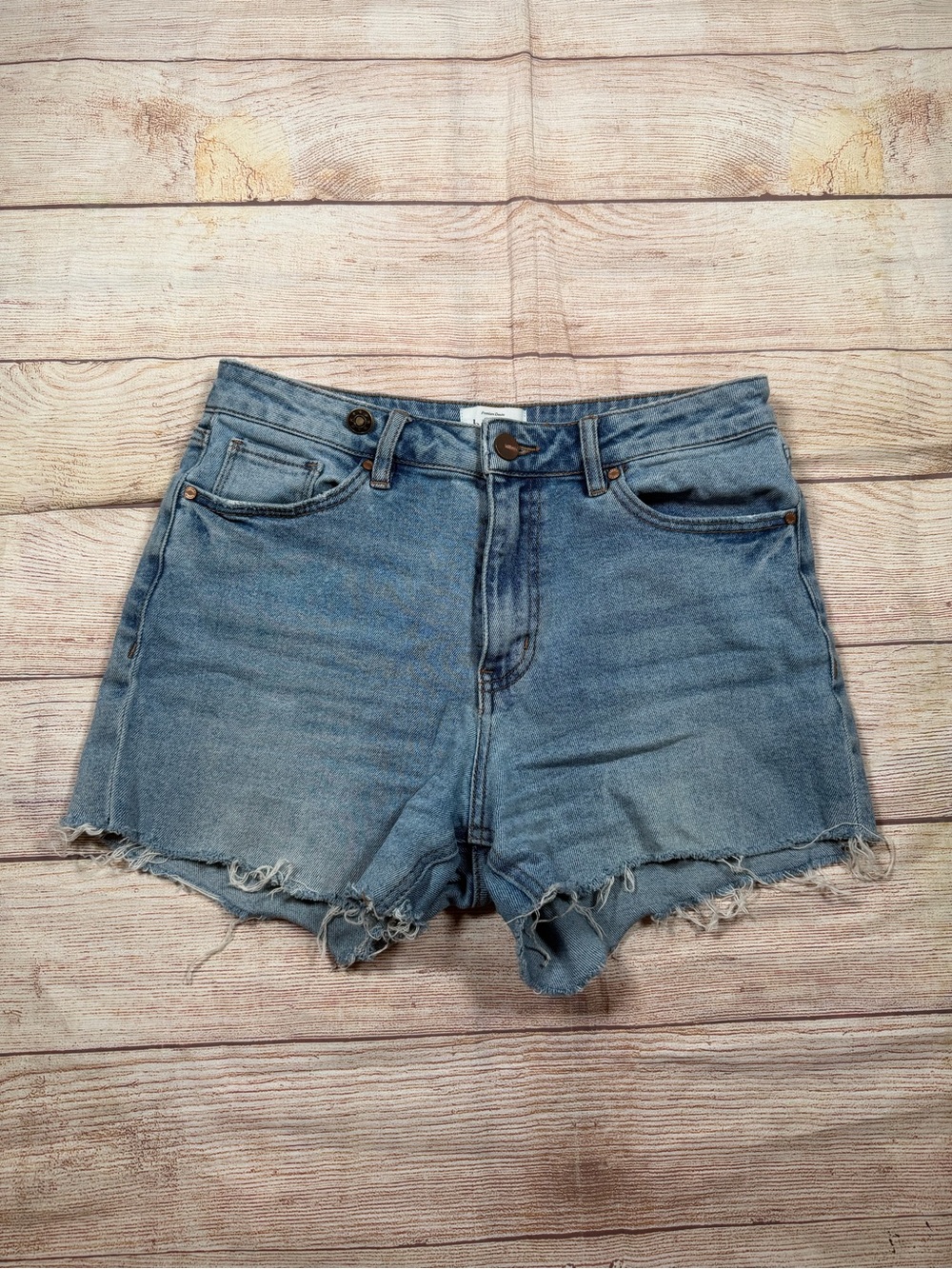 Bohme Light Blue‎ Denim High-Rise Cutoff Costal Cowgirl Festival Concert Shorts